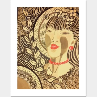 Mandala - Beautiful Girl 001 Posters and Art